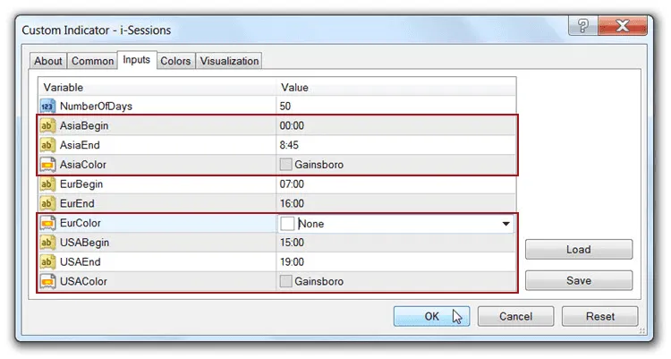 My i-Sessions Settings