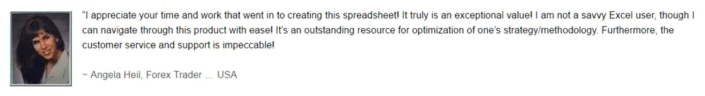 Trading Journal Spreadsheet Review 7 TJS Testimonial 3
