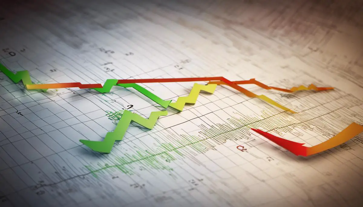 Unraveling the Cross Doji in Stock Markets 7 A visual representation of the text, depicting a Cross Doji candlestick pattern amidst a stock market chart