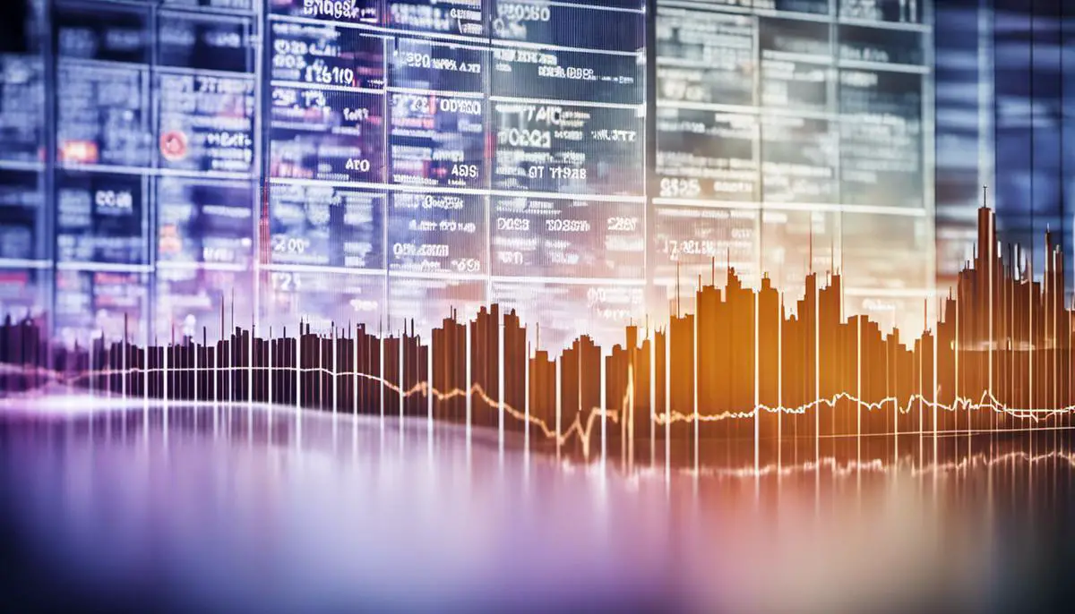 A computer screen showing stock market data with charts and graphs, illustrating the concepts of RSI and Divergence in business.