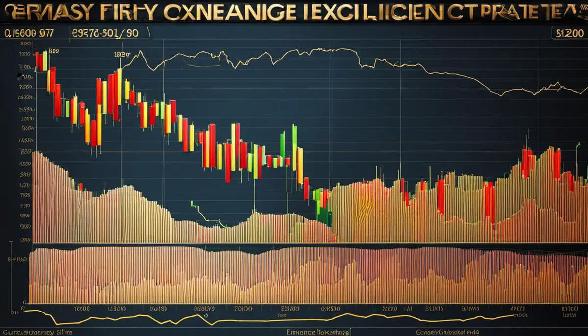 A image showing a chart with currency exchange rates over time