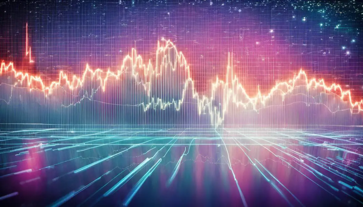 An image showing a graph with fluctuating lines representing PIP value changes in forex trading.