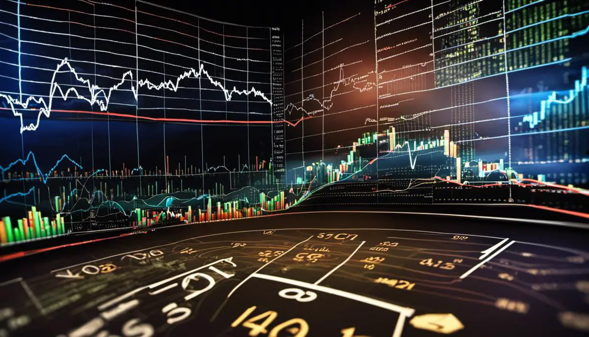 Mastering the Art of Swing Trading Stocks 2 An image of a trading landscape depicting charts and graphs representing stock market trends.