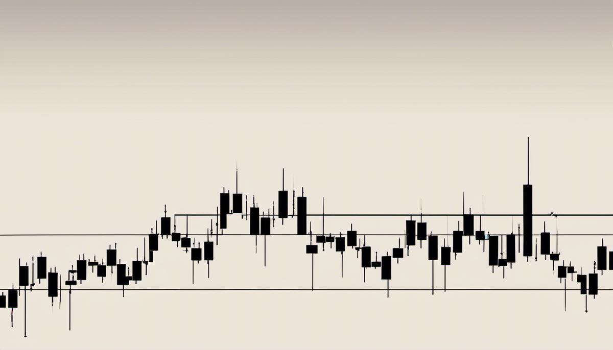 An image depicting a Tri Star Doji pattern, showing three consecutive doji candles aligned at the same opening and closing prices.