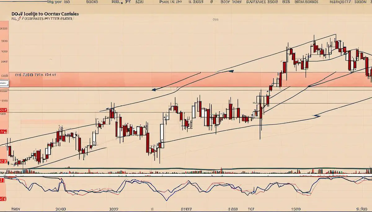 An image depicting the Tri Star Doji pattern, showing three Doji candles in a row with clear descriptions and indicators of the pattern, aiding in visually understanding its occurrence and significance.